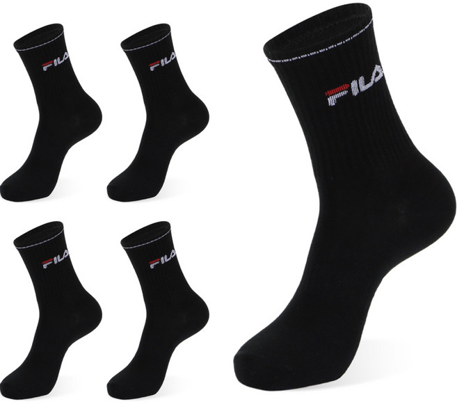 휠라 원라인 미드삭스 5켤레 세트