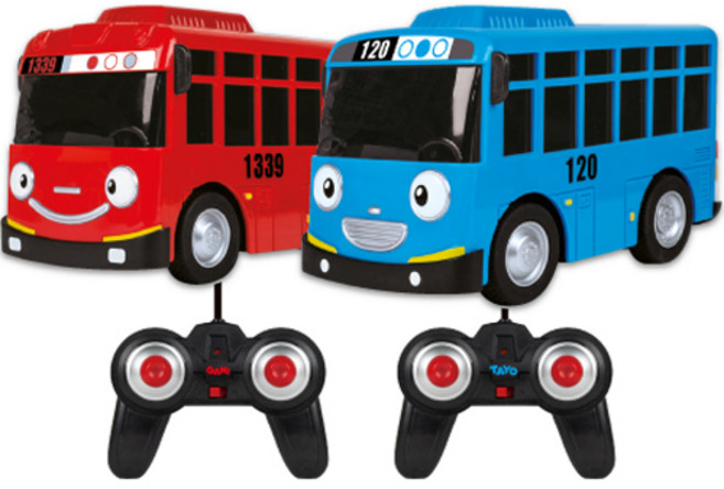 꼬마버스타요 배틀무선카 완구 타요 + 가니 + 조종기 2종 세트, 혼합색상, 1세트