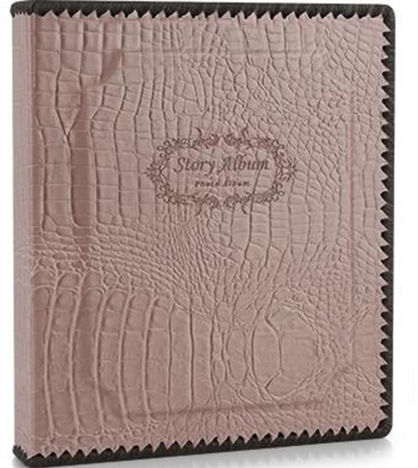 스토리앨범 백지접착 중사이즈 인조가죽 앨범, 황실쵸콜릿, 25매