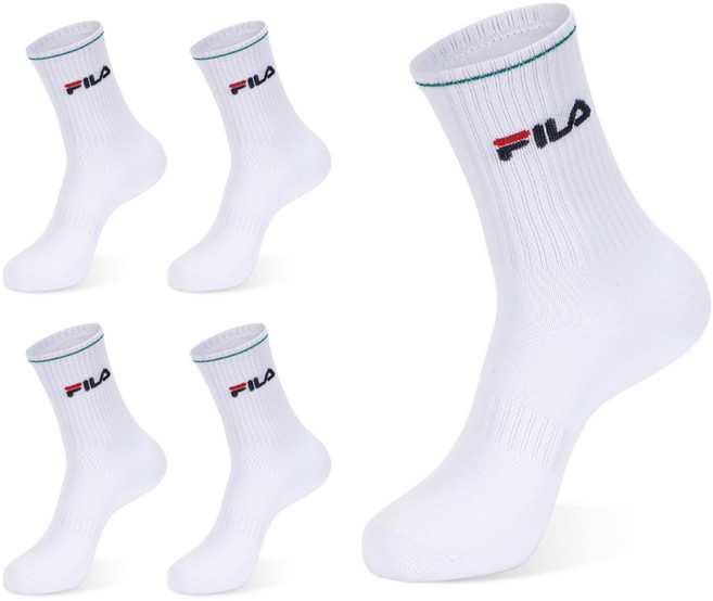 휠라 원라인 미드삭스 5켤레 세트