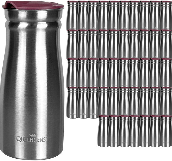 퀸센스 세신 스텐물통 가게 업소용 식당 에코물병 1L 48개세트, 실버, 48개