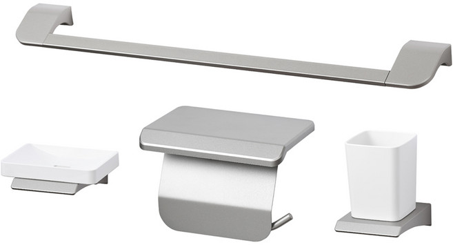 두진 무광 사틴 욕실 악세사리 4종 세트 DA-200, 1개