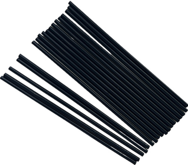 티나피크닉 벌크포장 벤티 긴 일자빨대 검정색, 500개입, 1개