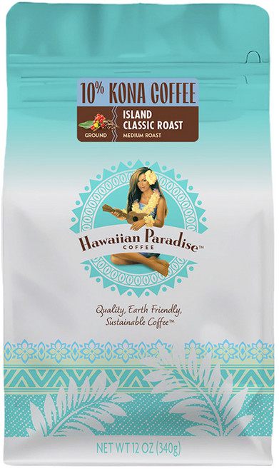 하와이안 파라다이스 하와이 코나 아일랜드 클래식 로스트 분쇄 커피, 핸드드립(중간), 340g, 1개