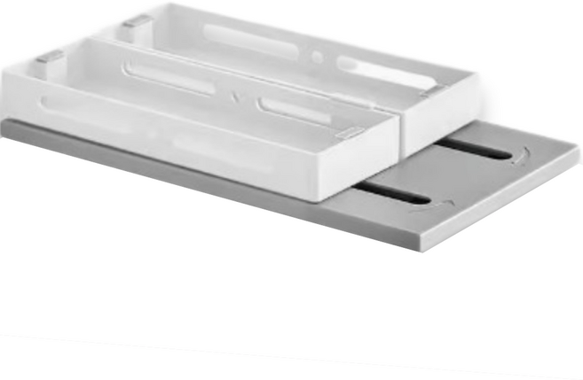 리빙닥 회전형 슬라이드 주방 정리 선반 1단, 그레이, 1개