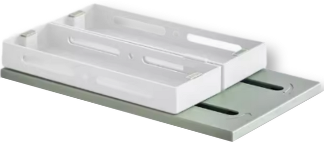 리빙닥 회전형 슬라이드 주방 정리 선반 1단, 그린, 1개