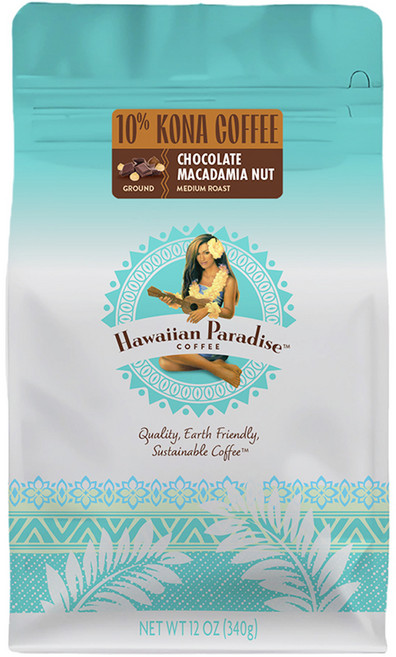 하와이안파라다이스커피 코나 초콜렛 마카다미아 분쇄 커피, 핸드드립(중간), 340g, 1개