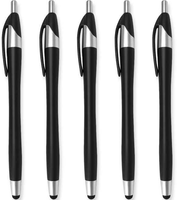 다연경 휴대폰 태블릿 겸용 단색 터치볼펜 JR0, 블랙(JR012), 5개