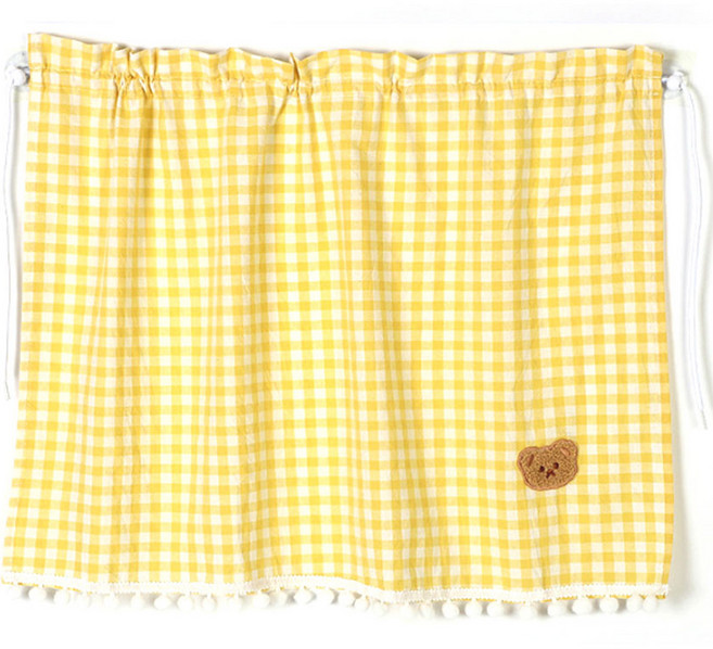 지앤와이 체크베어 흡착 차량 햇빛가리개, 옐로우, 1개