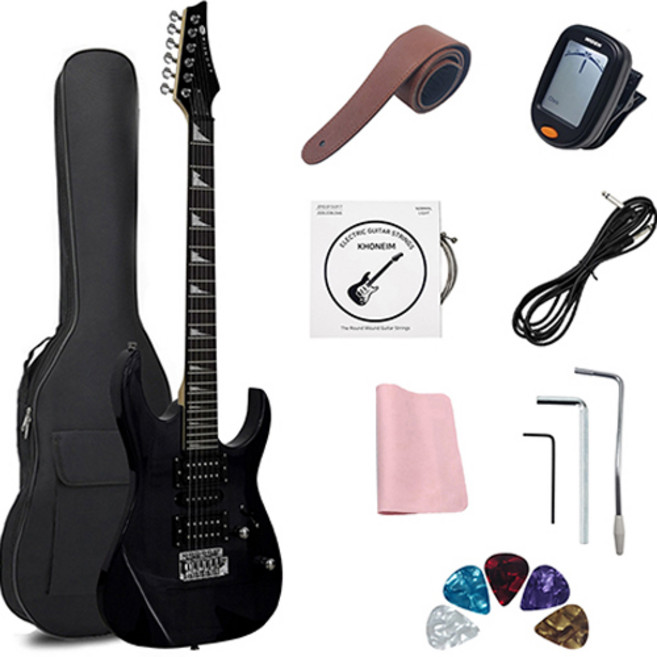 코네임 입문용 일렉 기타 세트, 블랙 + 랜덤 발송, 3W017, 1개