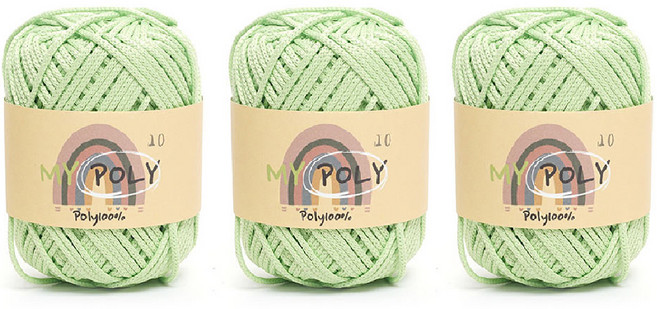 삼남뜨개실 마이폴리 뜨개실 120g, 10 메로나, 3개