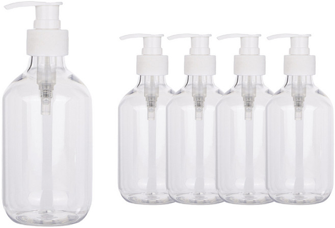 선동상사 펌프 공병 로션 샴푸 용기 300ml, 흰색캡, 5개