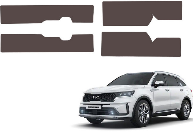 메메이튼 스크래치 순정 컬러 가죽 도어스텁 커버 SC 570-31, 기아 쏘렌토 MQ4, 초코브라운