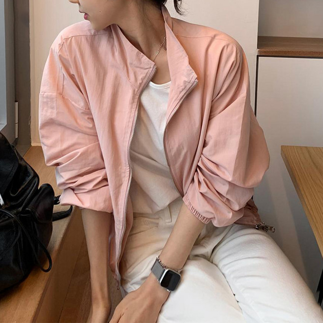 페이퍼먼츠 캐주얼 칼라 퍼프소매 긴팔 숏 자켓 05987