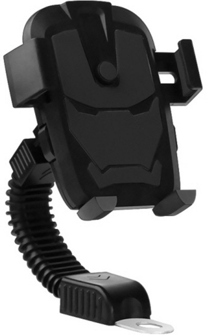 피어니스트 원터치 오토바이용 휴대폰 거치대 백미러형, 블랙