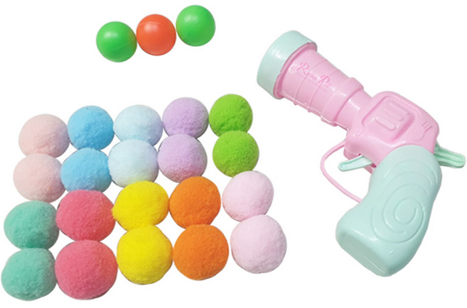 고양이 공놀이 건 + 볼 3종 + 소프트볼 20종 세트, 랜덤발송, 1세트