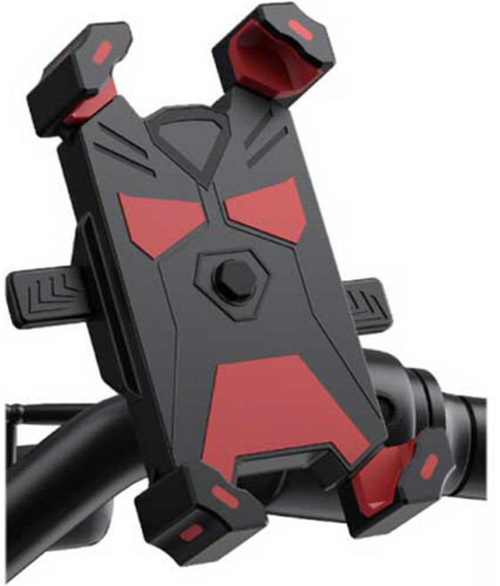 피어니스트 바이크용 휴대폰 거치대 A타입 핸들바형, 레드