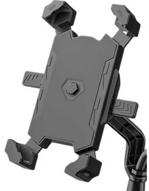 피어니스트 바이크용 휴대폰 거치대 B타입 백미러형, 블랙