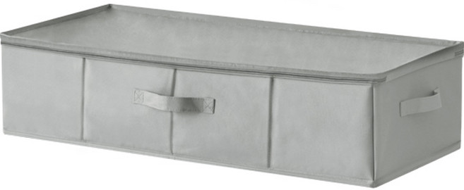 네이쳐리빙 방수 옷정리 언더베드 이불 수납정리함, 그레이, M(76 x 38 x 17cm), 1개