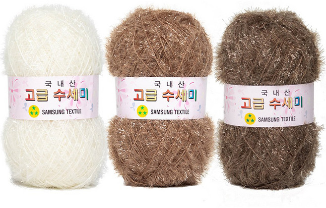 8위 - yarna 고급 수세미 뜨개실 80g x 3종 + 도안 3종 세트, X4 모카라떼, 1개