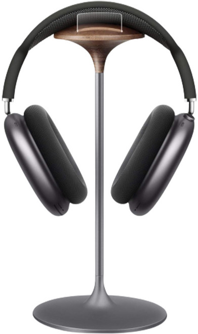 심플리지 우드 받침 헤드셋 스탠드 거치대, 그레이