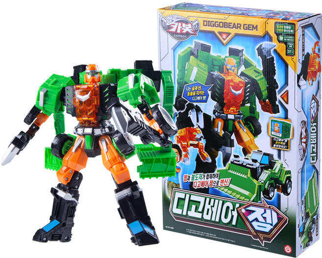 헬로카봇 디고베어 젬 로봇장난감, 혼합색상, 1개