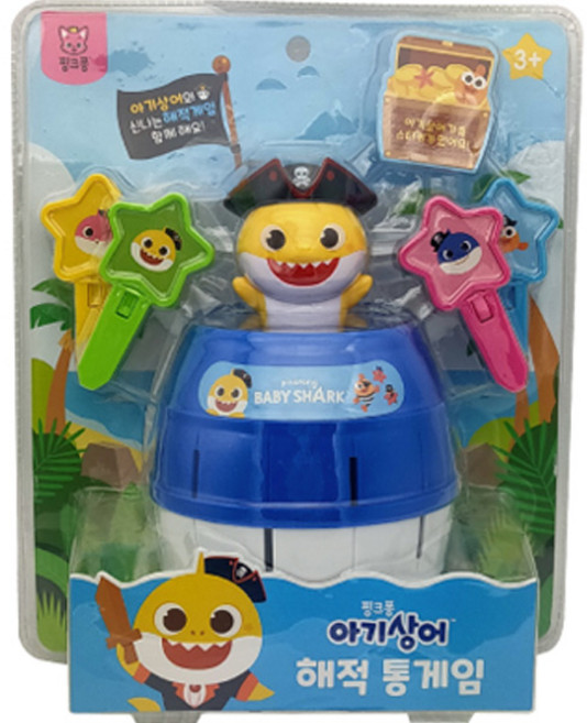 pinkfong 碰碰狐 鯊魚寶寶海盜桶遊戲, 混色, 1個