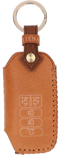 오시에나 차 키케이스 스마트 가죽 피렌체 키홀더, 래디쉬브라운, 기아O 9버튼