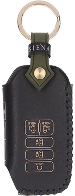 오시에나 차 키케이스 스마트 가죽 피렌체 키홀더, 카키네이비, 기아O 9버튼