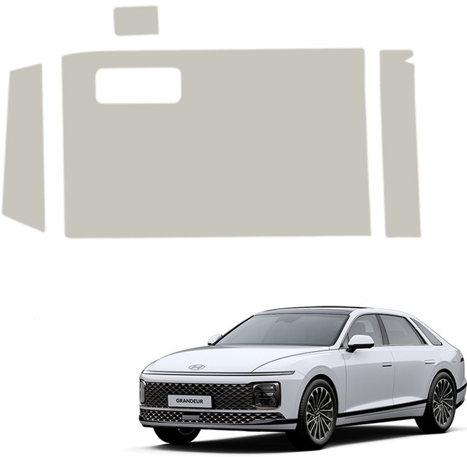 메이튼 차량용 순정 컬러 가죽 글로브박스 스크래치 커버, 현대 그랜저GN7, 웜그레이