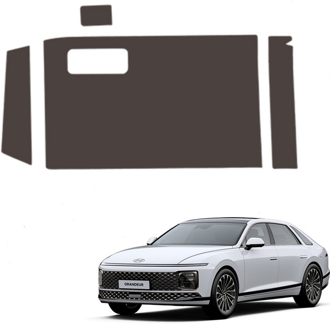 메이튼 차량용 순정 컬러 가죽 글로브박스 스크래치 커버, 현대 그랜저GN7, 다크브라운