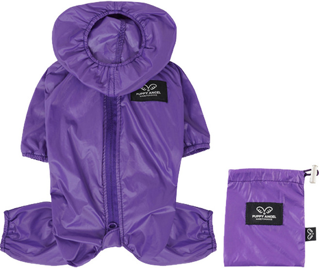 퍼피엔젤 에어 커버롤 강아지 우비 여아전용, 631Purple, 1개