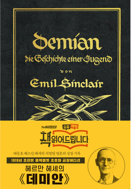 Demian : 1919년 오리지널 초판본 초호화 블랙벨벳 금장 에디션 리커버, 더스토리, 헤르만 헤세