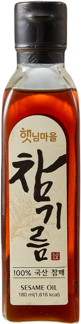 햇님마을 참기름 100% 국산, 180ml, 1개