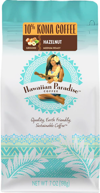 하와이안 파라다이스 코나 헤이즐넛 분쇄 커피 10%, 198g, 1개, 핸드드립(중간)