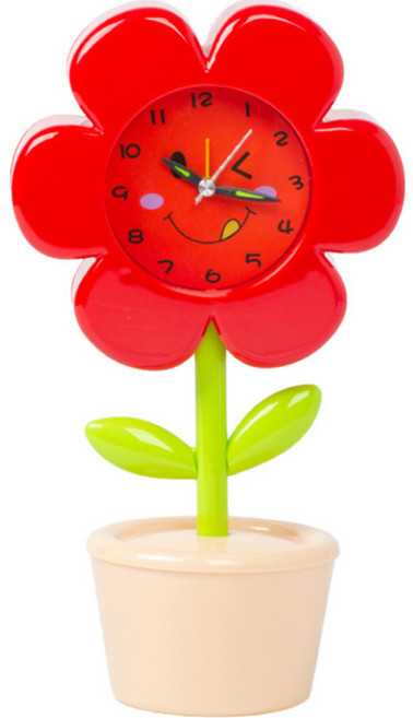 아이방 꽃모양 스탠드시계, 레드스마일