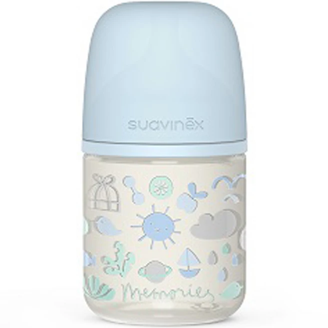 스와비넥스 신생아용 안심 유리젖병, 메모리즈 블루, 120ml, 1개 - 쿠팡