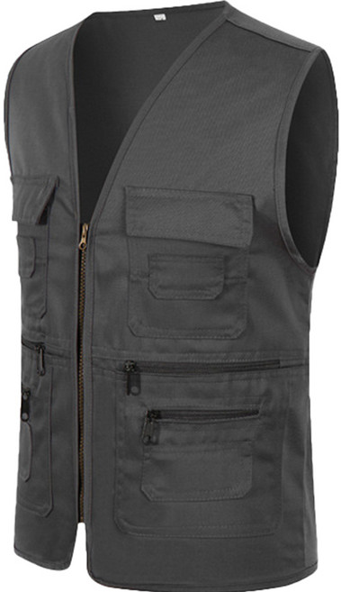 언헤브 심플한 솔리드 낚시 조끼