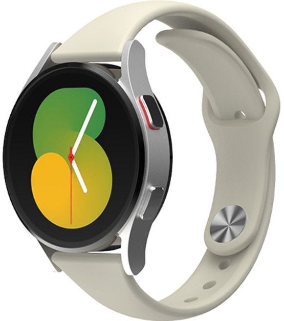 신지모루 스마트워치 슬림 실리콘 스트랩, 아이보리