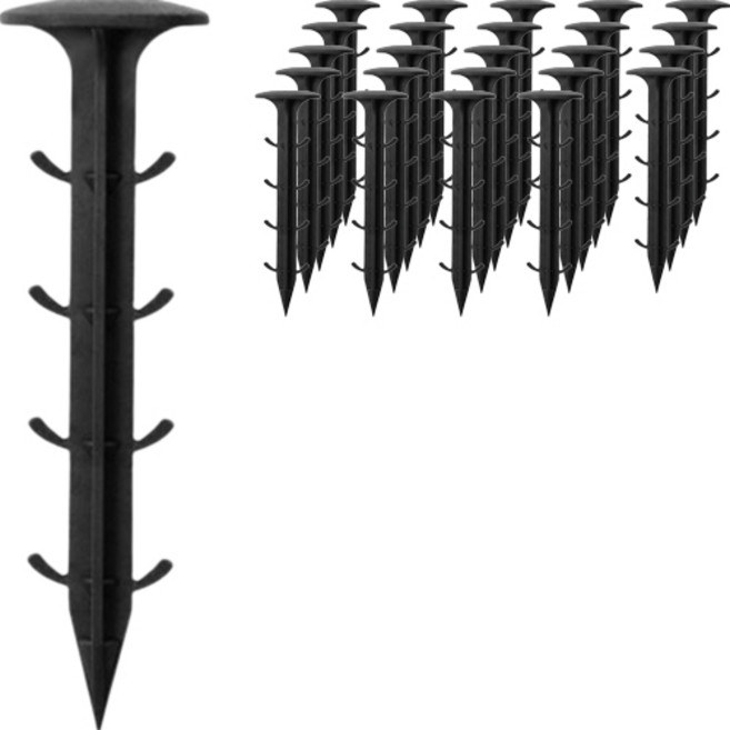 앙플랜트 부직포 말뚝형 플라스틱 멀칭고정핀 20cm, 100개