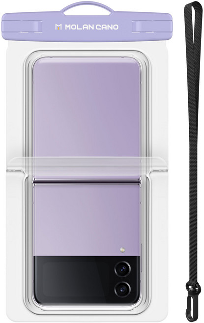 모란카노 Z플립 휴대폰 방수팩 + 넥스트랩 세트, 라벤더, 1세트