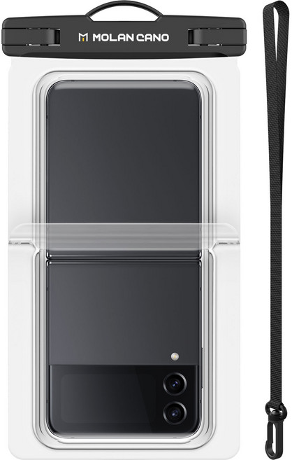 모란카노 Z플립 휴대폰 방수팩 + 넥스트랩 세트, 블랙, 1세트