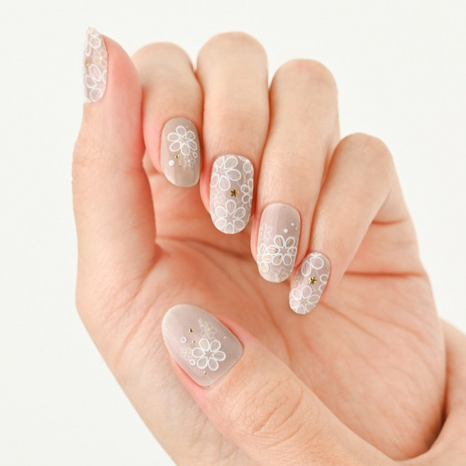 파셋 3D 데코 젤네일 스티커, 1개, 010 라떼플라워