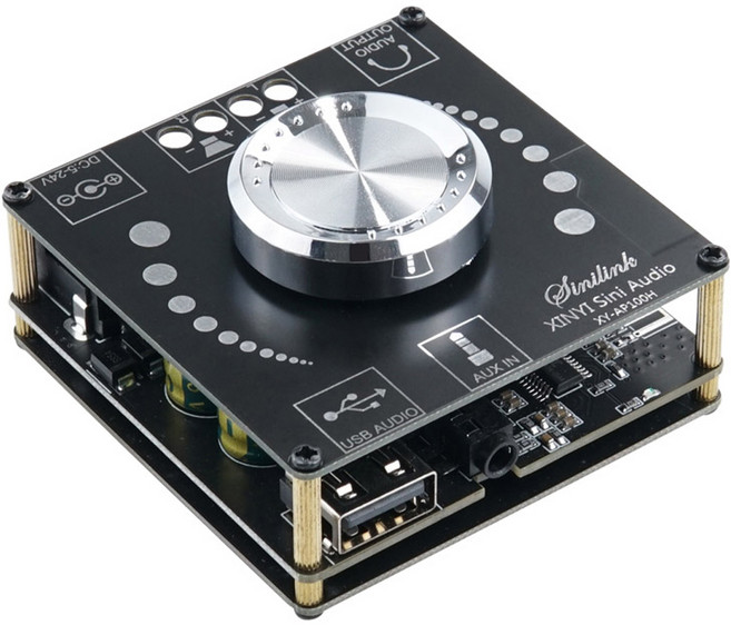 컴스 북쉘프 스피커 전용 HiFi 블루투스 오디오 앰프 2채널 초소형, IH644, 혼합색상