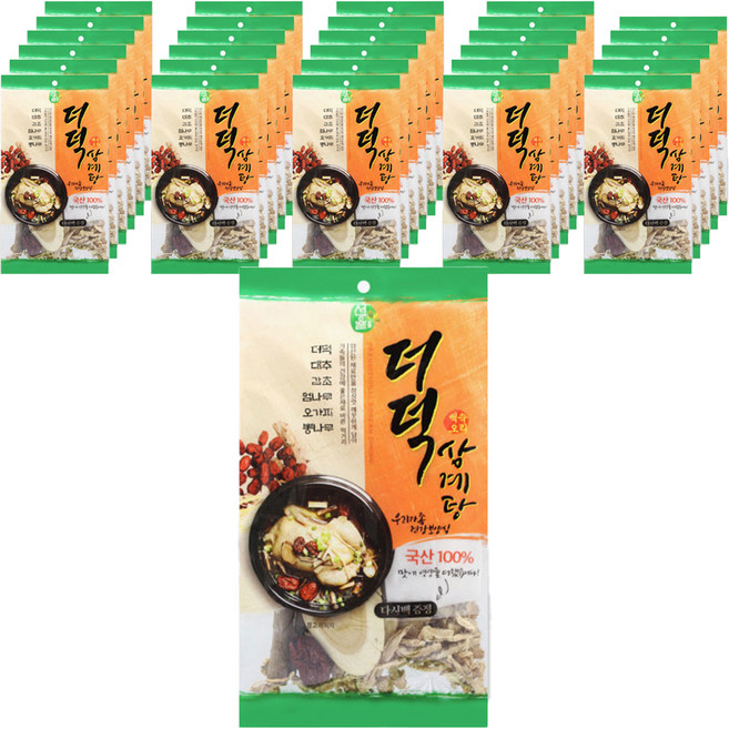 자연공방선율 백숙 재료 더덕 삼계탕 50p, 50개, 100g