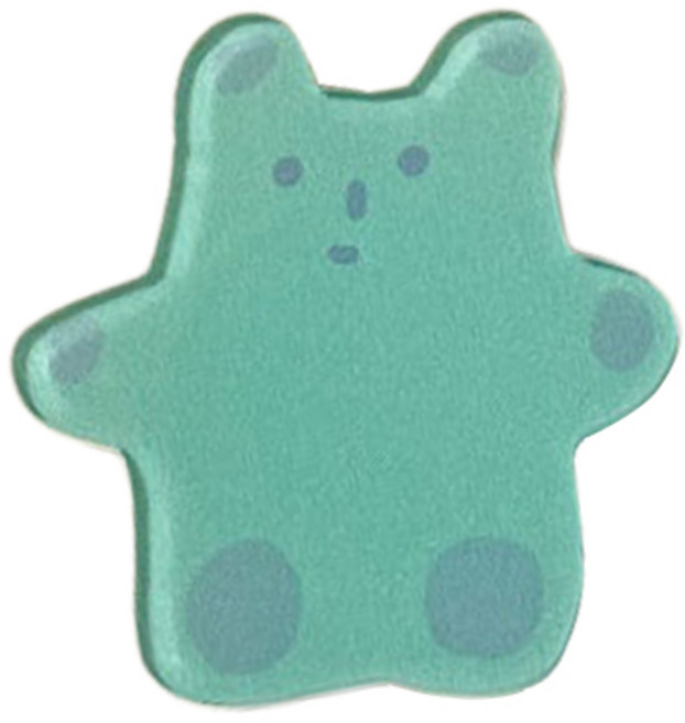 커스텀엑스 파스텔 레인보우 곰탱이 아크릴 투명 스마트톡, 04 초록, 1개