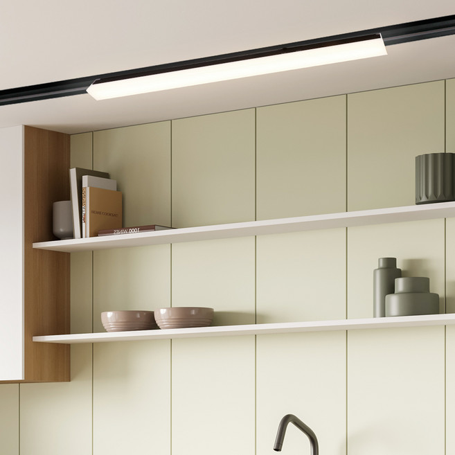 원하 티로드 레일조명 T7 600mm 티라인 LED 20W 주광색 삼성칩 플리커프리, 블랙