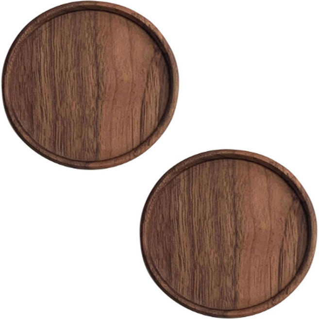 네이처안 원형 우드 티 코스터, 혼합색상, 2개
