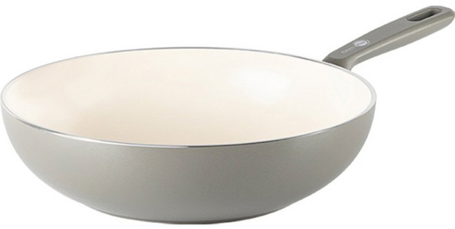 그린팬 인덕션 멤피스 세라믹코팅 웍 쿼츠 그레이, 28cm, 1개