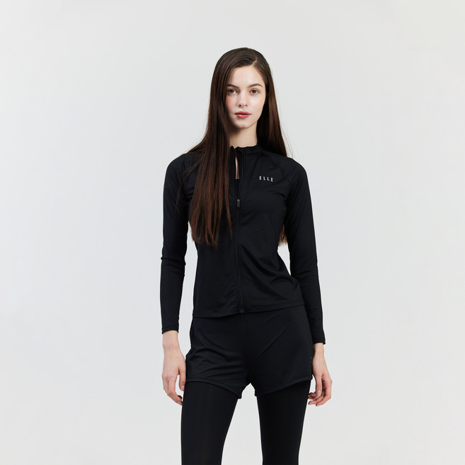 엘르 여성용 빅로고 집업 래쉬가드 E3NLOLG94